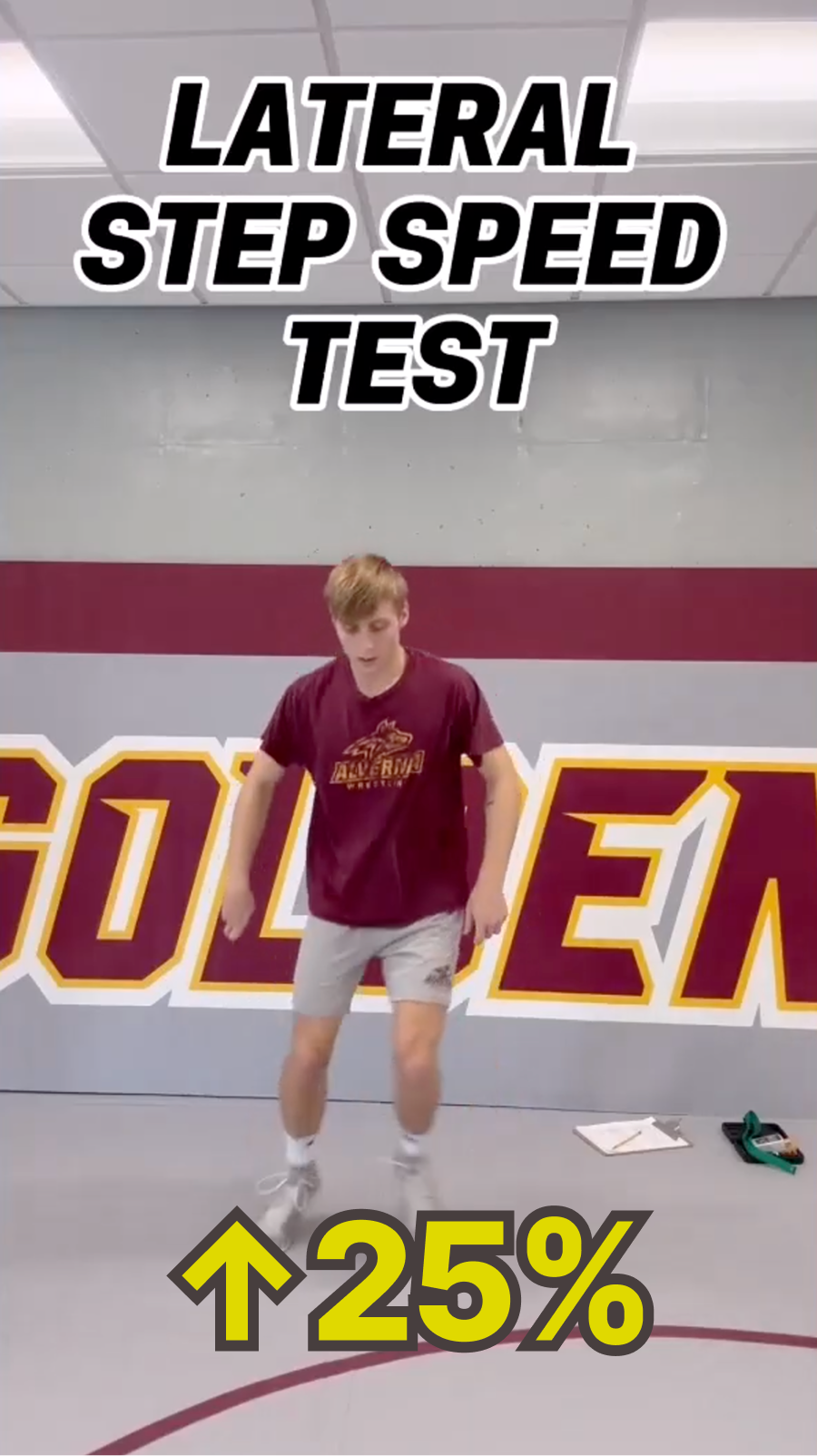 Cluffy wrestling test thumbnail: Lateral Step Speed Test